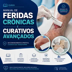 Imagem do curso MANUAL DE FERIDAS CRONICAS E CURATIVOS AVANÇADO