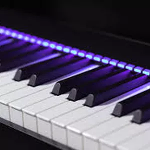Tocando sua primeira musica no piano