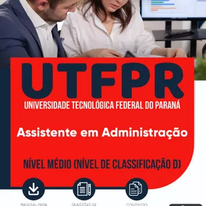 Imagem de capa para o Ebook Apostila UTFPR 2023 - Assistente em Administração