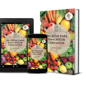 Imagem de capa para o Ebook Receitas para Emagrecer com Saúde 