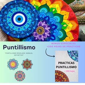 Imagen de portada para Ebook Puntillismo en Evolución: 200 Horas de Inspiración y Destreza.