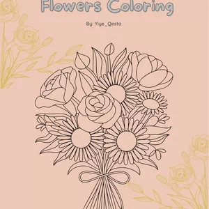 Imagen de portada para Ebook FLOWERS COLORING