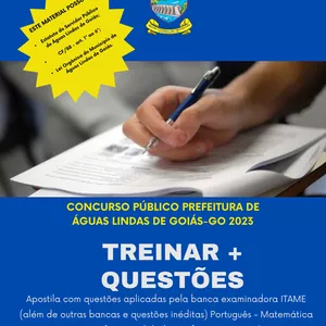 Imagem de capa para o Ebook Caderno de Questões para concurso de Águas Lindas de Goiás