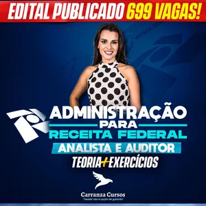 Imagem de capa para o Curso online Receita Federal - Administração cargos Auditor Fiscal e Analista Tributário