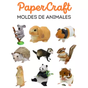 Imagen de portada para Ebook PaperCraft | Moldes de Animales