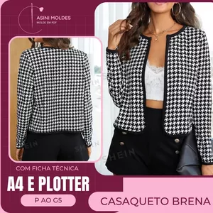 Imagem de capa para o Ebook Casaqueto Brena - Molde em PDF 