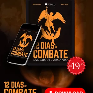 Imagem de capa para o Ebook 12 Dias de Combate com São Miguel Arcanjo.