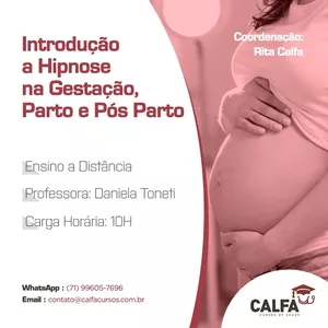 Imagem de capa para o Curso online Introdução a Hipnose na Gestação, Parto e Pós Parto