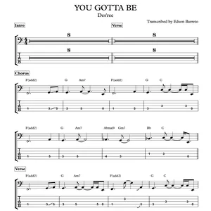 Cover image for Online course YOU GOTTA BE (Des'ree) Bass Transcription, Score &amp; Tab Lesson