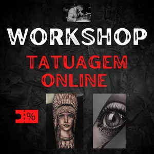 Imagem de capa para o Ebook Online Tattoo Workshop - Professor Lucas Saraiva - Producer