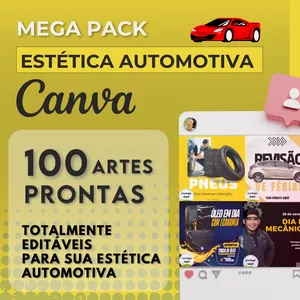 MegaPack Canva Artes - Estética Automotiva