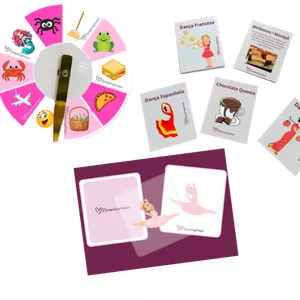 Imagem de capa para o Curso online Combo Jogos 2 - Jogos Reino dos Doces + Roleta da Flexibilidade + Jogo das Sombras de Bailarina