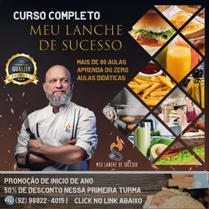 Imagem de capa para o Curso online MEU LANCHE DE SUCESSO