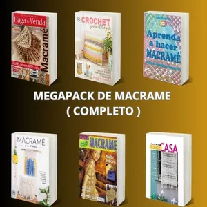 Imagen de portada para Ebook MEGAPACK DE MACRAME (  el arte de hacer tejidos a mano )