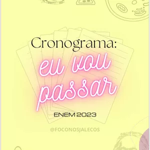 Imagem de capa para o Ebook Cronograma: EU VOU PASSAR - ENEM