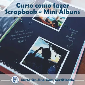 Curso como fazer Scrapbook - Mini Álbuns