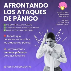Imagen de portada para Curso online Ataques de pánico Curso teórico-práctico para gestionarlos