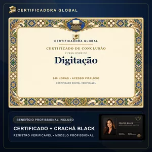 🔥 BOLSA 100% [APLICADA] - [MATRÍCULA] CURSO DE FORMAÇÃO EM DIGITAÇÃO - ACESSO VITALÍCIO - CRACHÁ BLACK + REGISTRO - CASHBACK R$ 25 - BÔNUS APOSTILA EXTRA - CG