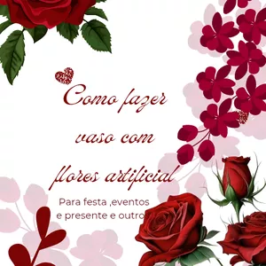 Imagem de capa para o Ebook Como fazer vasos de flores artificial. 