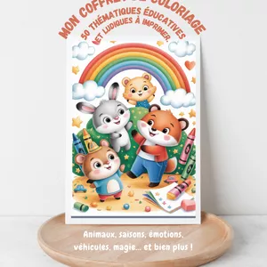 Image de couverture pour le Ebook Mon Coffret de Coloriage : 50 Thématiques éducatives et ludiques à imprimer