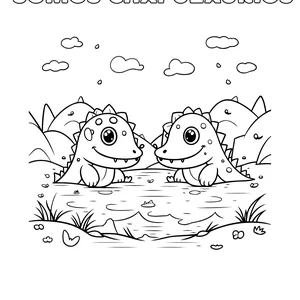 Imagen de portada para Ebook Colorea y Descubre a los Dinos