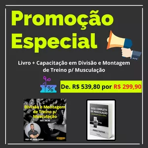 Imagem de capa para o Curso online Livro + Capacitação de Divisão e Montagem de Treino p/ Musculação 