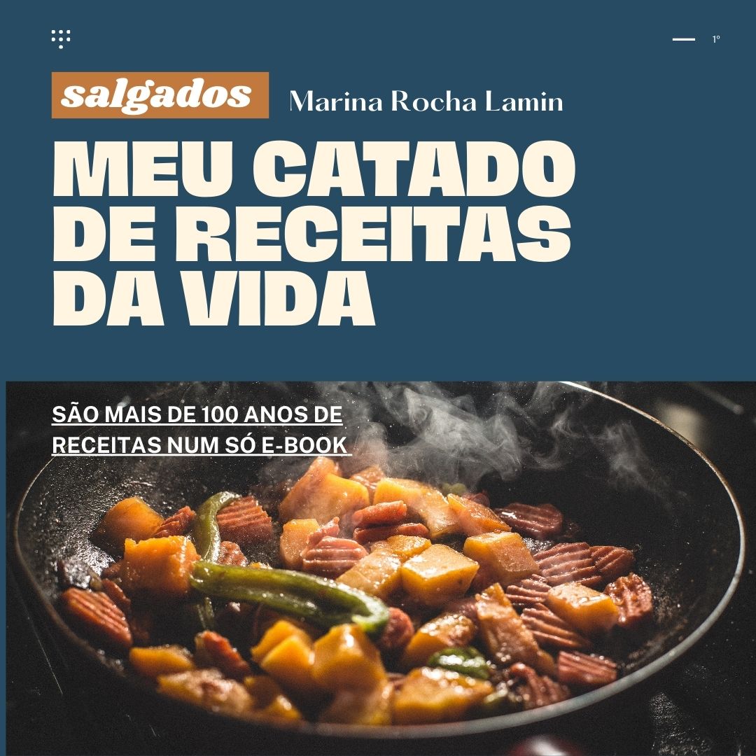 Imagem de Meu Catado de Receitas da Vida (Salgadas) criado por Marina Ferreira Rocha Lamin na hotmart