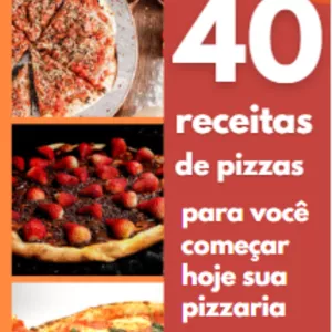 Imagem do curso 40 receitas de  pizzas  para  voce  comecar hoje sua pizzaria 