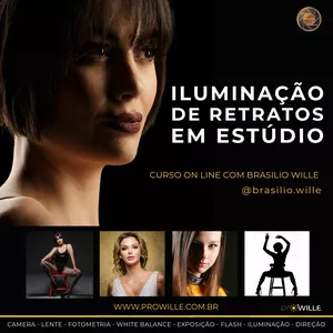 Imagem de capa para o Curso online Fotografia de Retratos em Estúdio | Shadow &amp; Light 