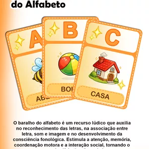 Imagem de capa para o Ebook Baralho do alfabeto