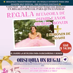 Imagen de portada para Curso online MEGAPACK TRANSFORMART 365 PARA QUINCEAÑERAS