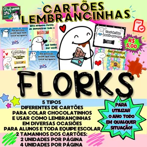 Imagem de capa para o Ebook CARTÕES LEMBRANCINHAS FLORKS