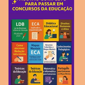 Imagem de capa para o Ebook 📚✨ PACOTÃO COMPLETO PARA PASSAR EM CONCURSOS DA EDUCAÇÃO  🔥 Apenas R$25,00