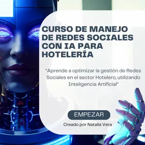 Imagen de portada para Ebook Curso de Manejo de Redes Sociales con IA para Hotelería