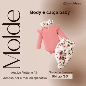Imagem de capa para o Ebook Molde Body e calça baby 