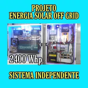 Imagem de capa para o Ebook PROJETO ENERGIA SOLAR OFF GRID 2400 Whp