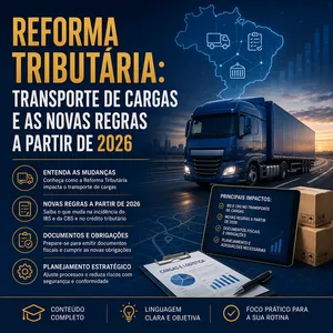 Imagem do curso REFORMA TRIBUTÁRIA: TRANSPORTE DE CARGAS E AS NOVAS REGRAS A PARTIR DE 2026 - GRAVADO - 29/07/2026