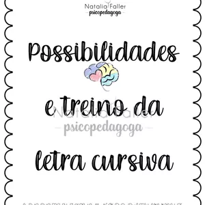 Imagem de capa para o Ebook POSSIBILIDADES E TREINO DA LETRA CURSIVA
