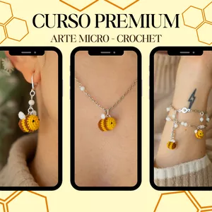 Imagen de portada para Curso online Curso Express: Joyas de Abejitas en Micro Crochet 🐝✨