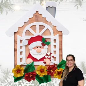 Imagem de capa para o Curso online Placa de Porta com Papai Noel na Janela