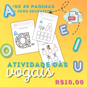 Imagem de capa para o Ebook Atividade das Vogais