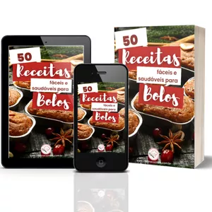 Imagem de capa para o Ebook 50 Receitas Fáceis e Saudáveis para Bolos