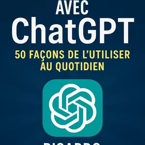 Image de couverture pour le Ebook Productivité avec ChatGPT: 50 façons de l’utiliser au quotidien