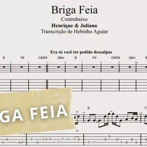 Imagem de capa para o Ebook Briga Feia - Henrique &amp; Juliano: Transcrição p/ Contrabaixo c/ Tablatura + Partitura + Cifra