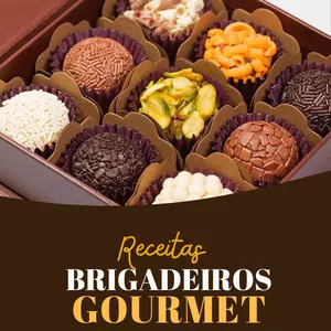 Imagem de capa para o Ebook Receitas de Brigadeiro Gourmet 