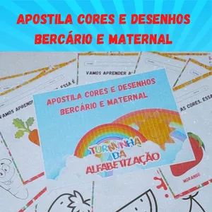 Imagem principal do produto Berçário e maternal cores e Desenhos para colorir - Turminha da alfabetização 