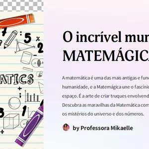 Imagem de capa para o Ebook O incrível mundo da MATEMÁGICA.