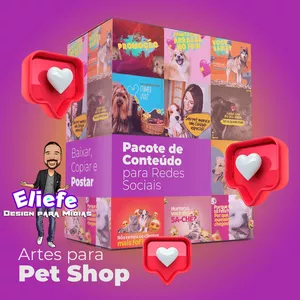 Imagem de capa para o Curso online +200 Artes para Pet Shop + BÔNUS