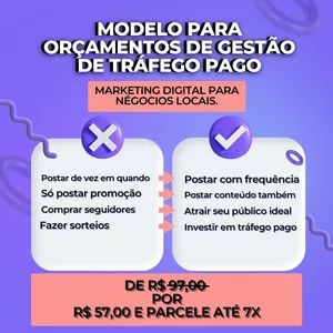 Imagem de capa para o Ebook MODELO PARA ORÇAMENTOS DE TRÁFEGO PAGO