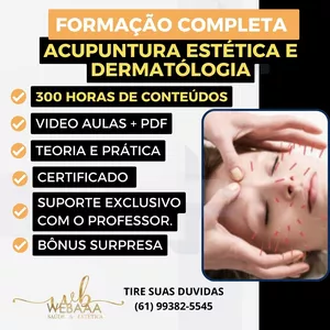 Imagem de capa para o Curso online FORMAÇÃO EM ACUPUNTURA ESTÉTICA E DERMATOLOGIA
